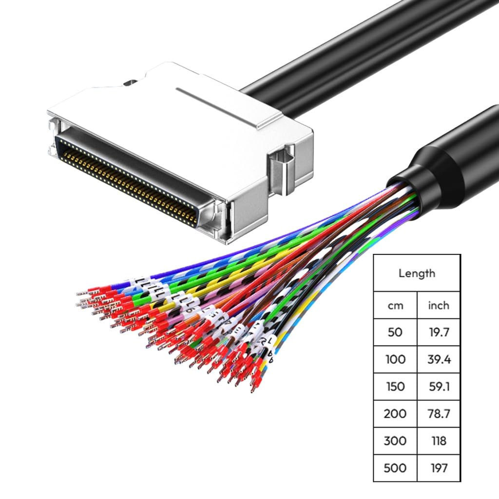 GMBYLBY SCSI Data Transfer Cord Single Head for Industrial CN14P CN20P CN26P CN36P CN50P CN68P Connection