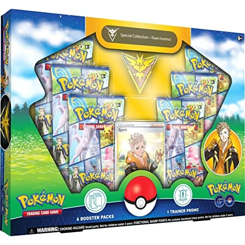 Pokèmon TCG : GO Special Collection - Team Instinct (1 Carte en Aluminium, 1 Broche de Luxe et 6 boosters)