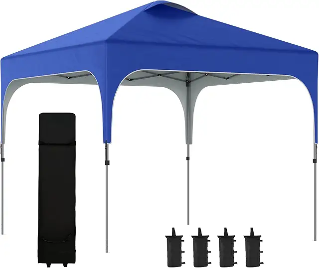 Outsunny 3x3M Pop Up Gazebo - Outdoor Tent Rental with UPF 50+ Canopy