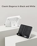 Chargeur sans fil pour Samsung Z Fold 7/S25 Ultra, 30W Station de recharge rapide pour Galaxy Z Fold 7/6/5/4/3/2, Support chargeur pliable pour Galaxy Watch 8/Ultra/7/6/5/4, Chargeur de téléphone double, SwanScout 710FS