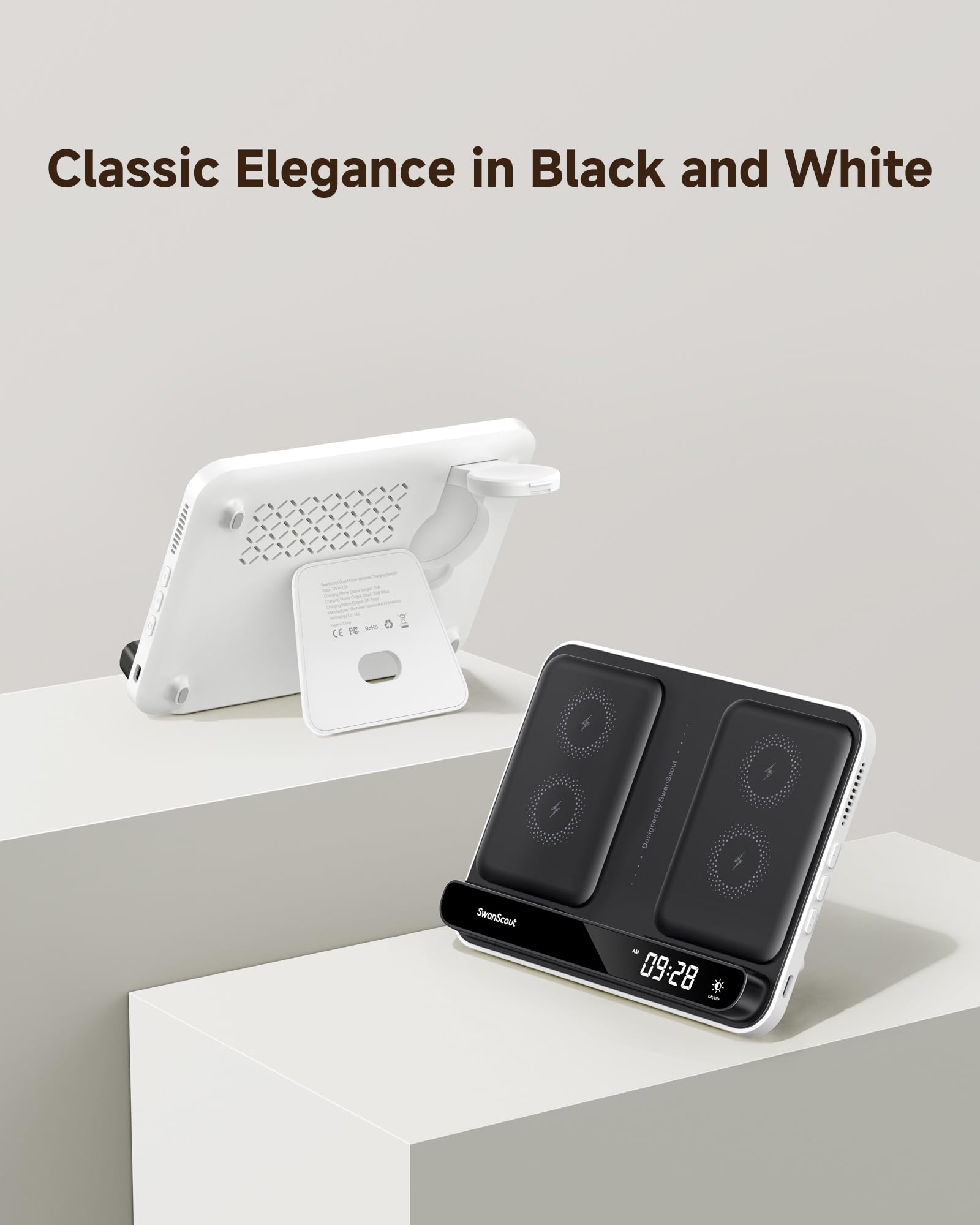 Bezprzewodowa Ładowarka do Samsung Z Fold 7, 30W Szybka Stacja Ładująca Indukcyjna do Samsung Galaxy Z Fold 5/4/3, Galaxy Watch 8/8 Classic/7/Ultra/6/5/4/3, SwanScout 710FS