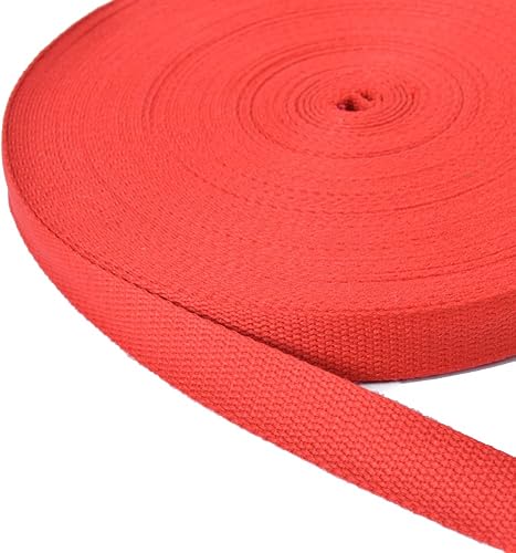 Miniatura 3 de Yalulu Cincha de algodón pesado natural de 50 yardas, accesorios de ropa de 1 pulgada para hacer bolsas de mano de costura y suministros al aire