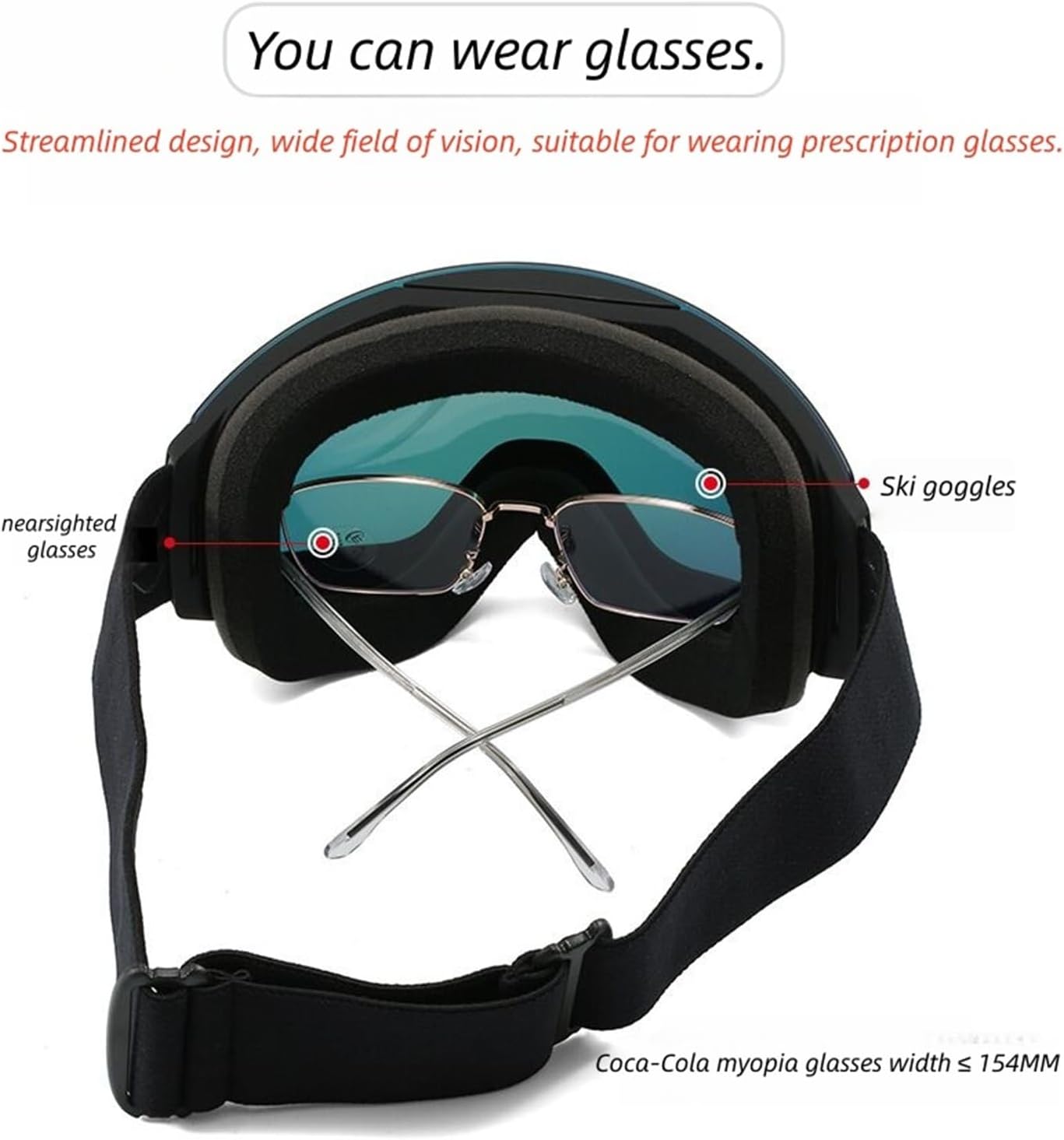 Flip-top ski goggles, double-layer anti-fog mountaineering