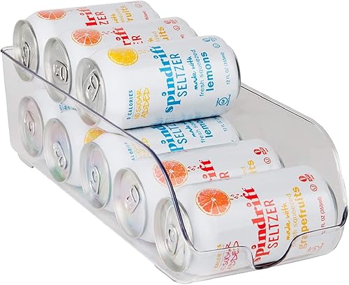 Dial Industries - Dispensador de latas de bebidas para refrigerador, transparente