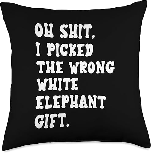 Miniatura 5 de Funny Oh Shit White Elephant Gifts for Adults Humorous Oh Shit - Almohada de elefante blanco para adultos menores de 15 años 20 pulgadas 16 x 16