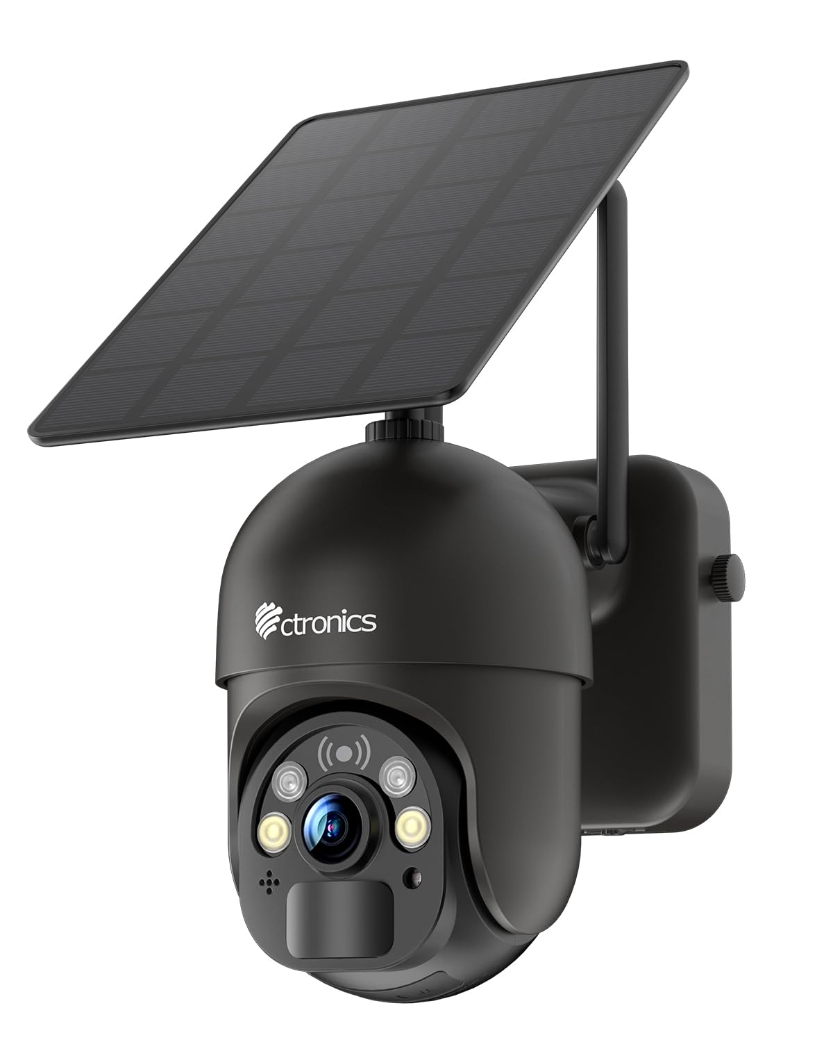 Ctronics 2K 3MP Telecamera Wifi Esterno a Batteria, 100% Senza Fili PTZ Telecamera con Pannello Solare Pan 355°/Tilt 95° Radar PIR Doppia Modalità di Rilevazione e Audio Bidirezionale IP66 | 100% Senza Fili,PTZ con Pannello Solare,Pan 355°/Tilt 95°,Radar