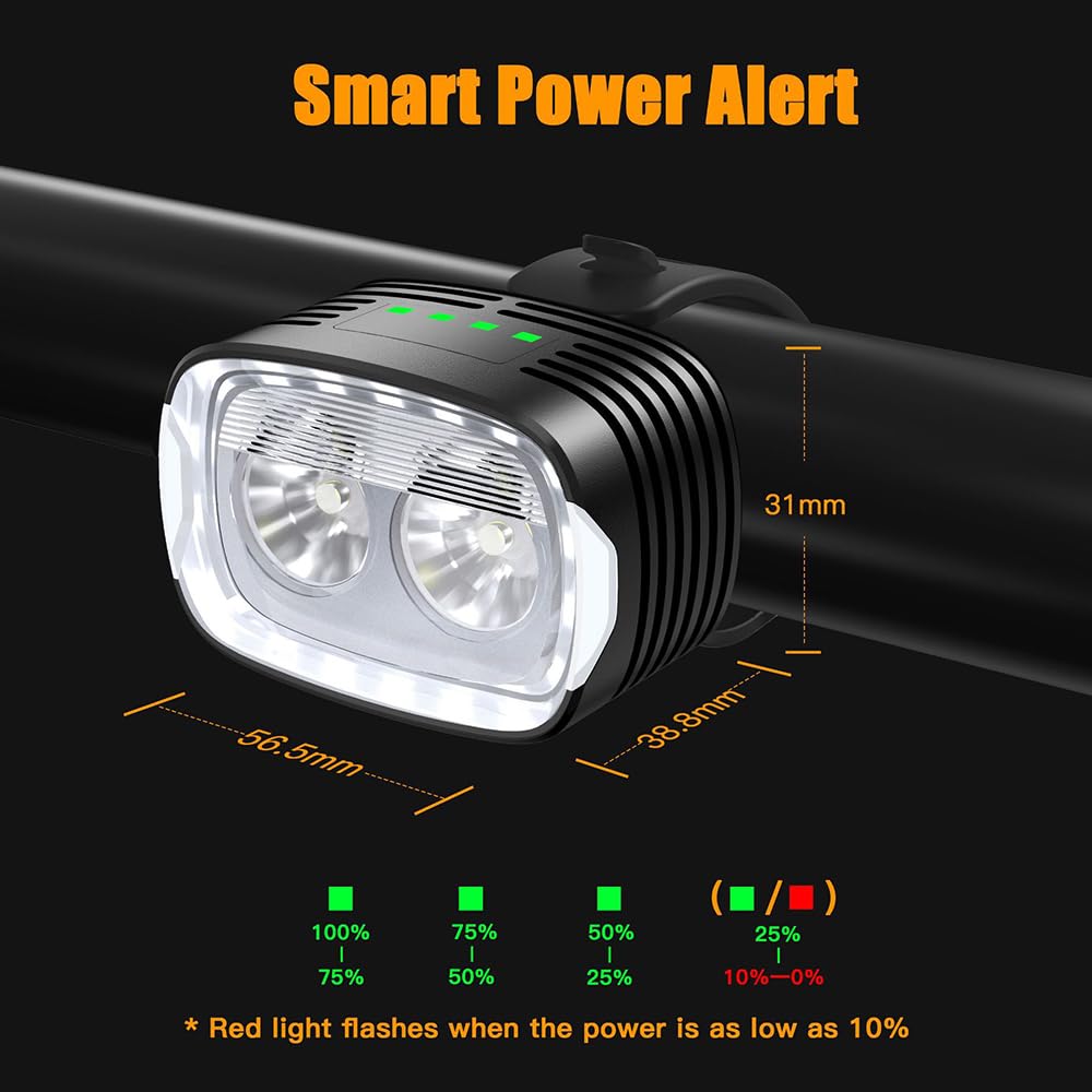 1500Mah Day Running Lights Bike Headlights USB Ricaricabile di Alta qualità Super Bright Bike Lights Bike Accessori