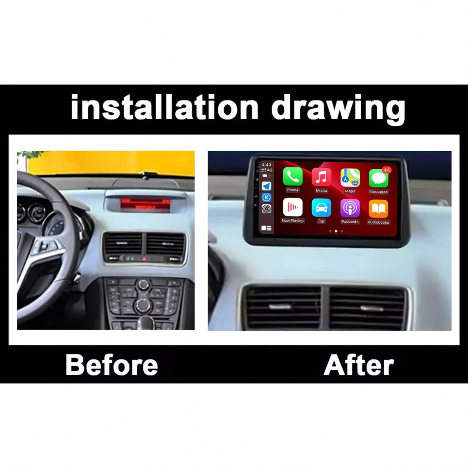 Car Multimedia Player dla OPEL MERIVA 2010-2014 Android 15 9 Inch In-Cell Touch Scree Car Player Wireless Carplay Android Auto Wifi For, 4 Core 4G+64G