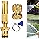 Rushwak Brass Water Spray Nozzle for 1/2" Hose Pipe - Adjustable Pressure Booster Gun for Car Wash & Gardening, 10 x 2 cm