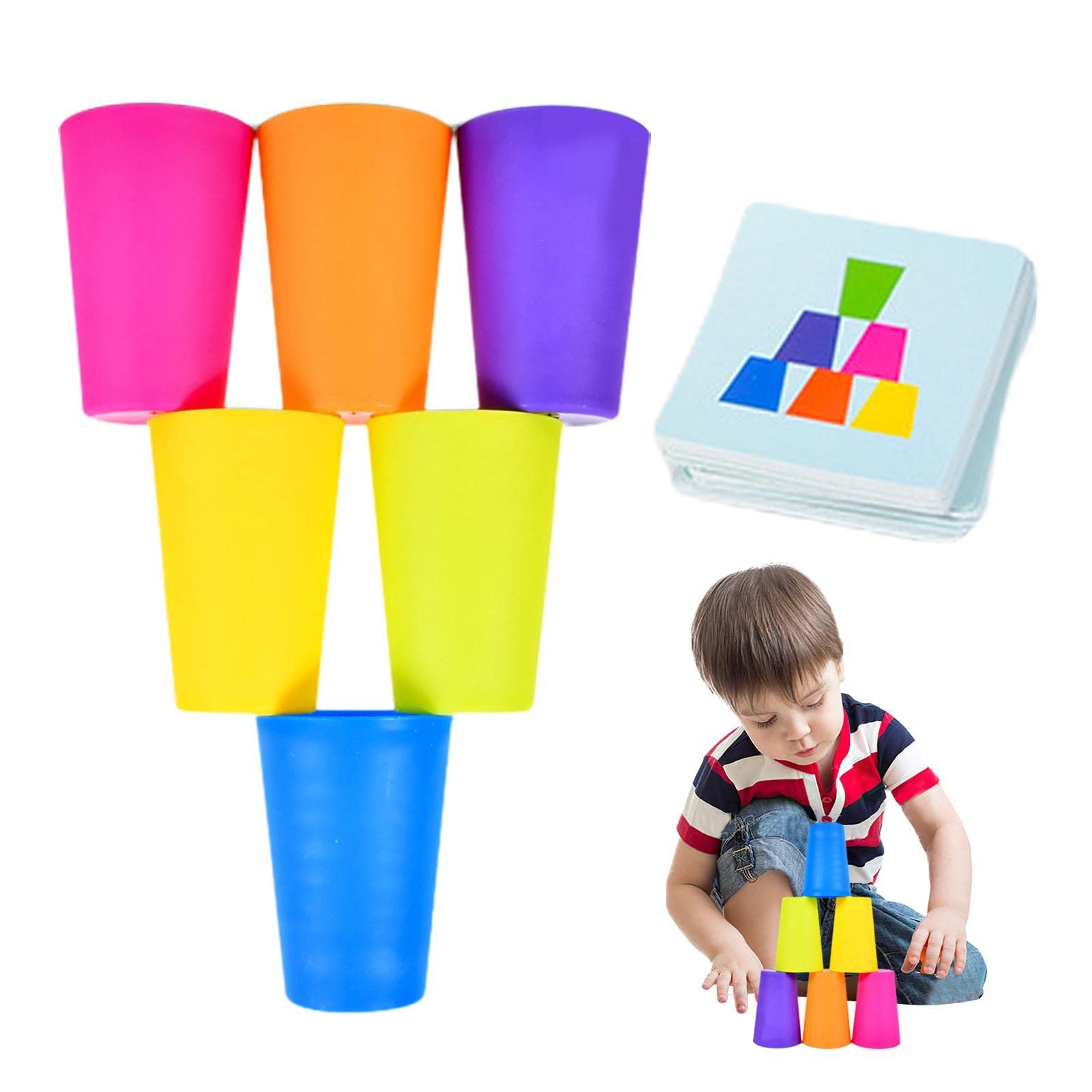 Juego de vasos apilables encastrables - Mis Juguetes Juego de vasos apilables encastrables - Mis Juguetes