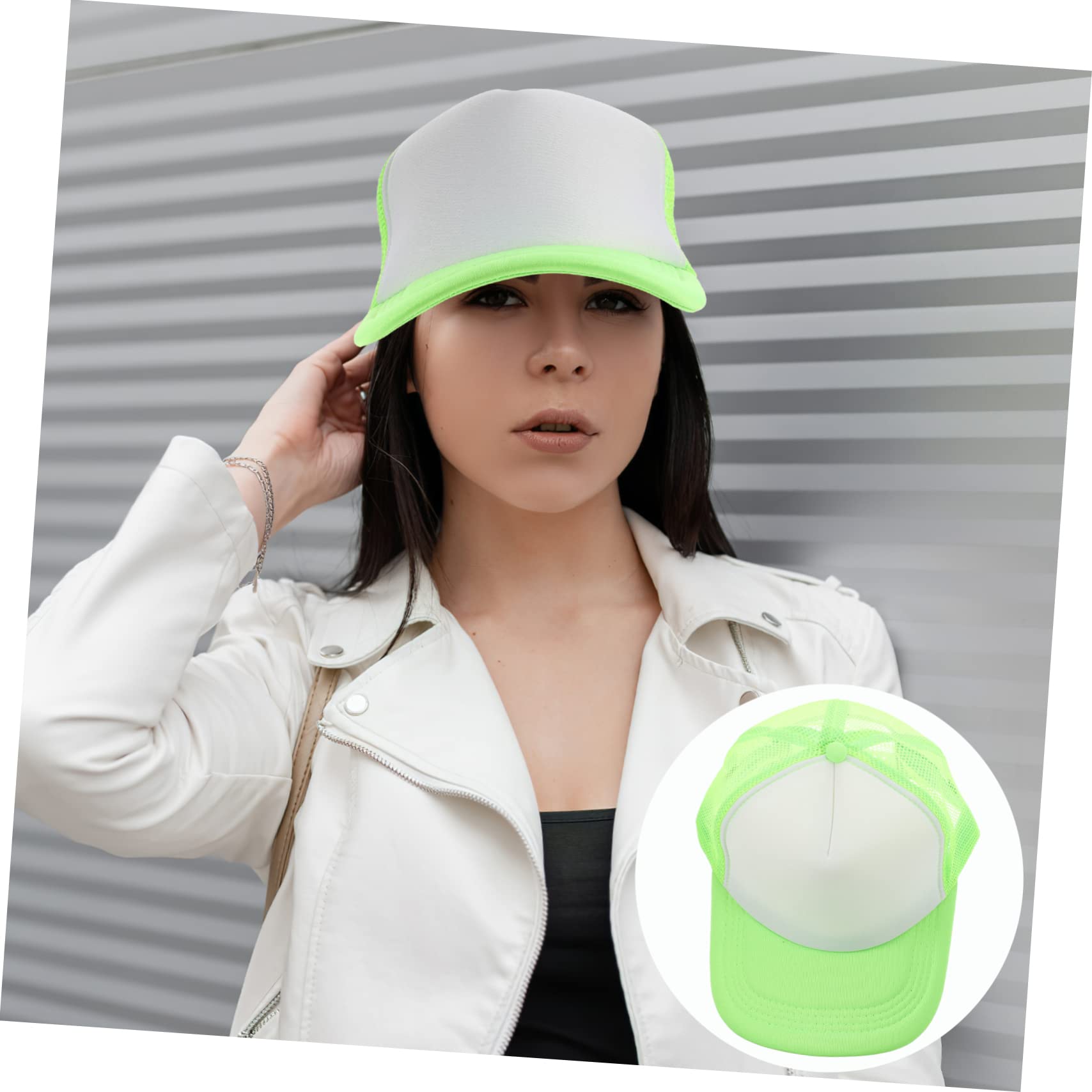 Gatuida Gorras de Béisbol Ligeras y Ajustables de Malla Verde 10 para Sublimación Transferencia Térmica Ideales para Ciclismo y Camping