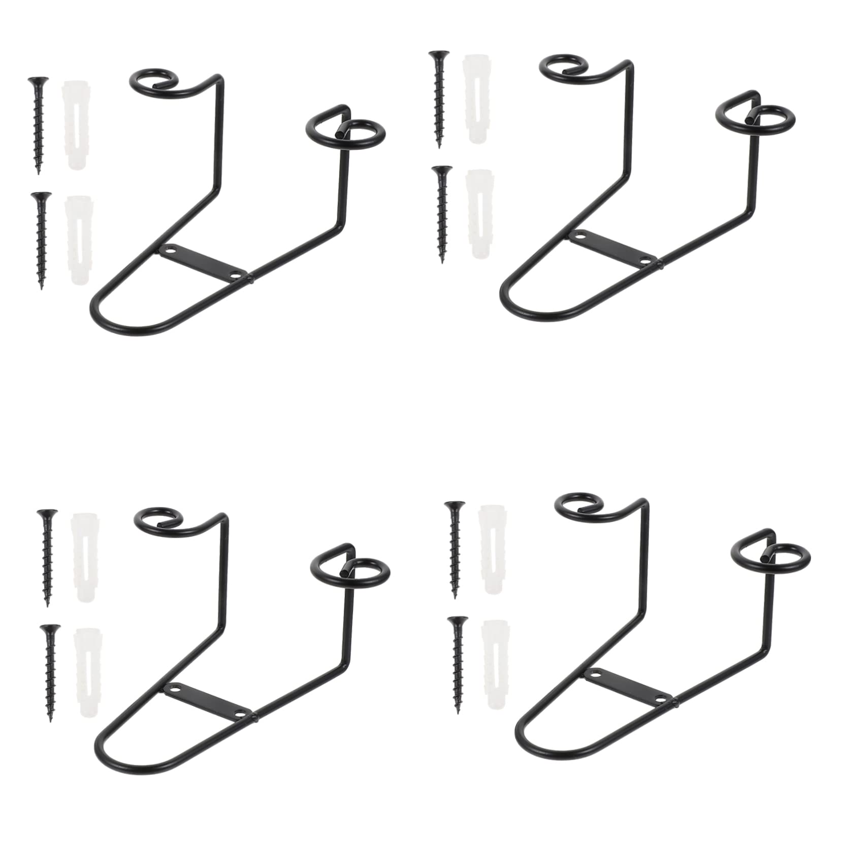 HOODANCOS 4pcs Ceramic Plate Display Stand Rustic Dish Holder Dinner Plate Rack Decorative Home Decor Iron Stand