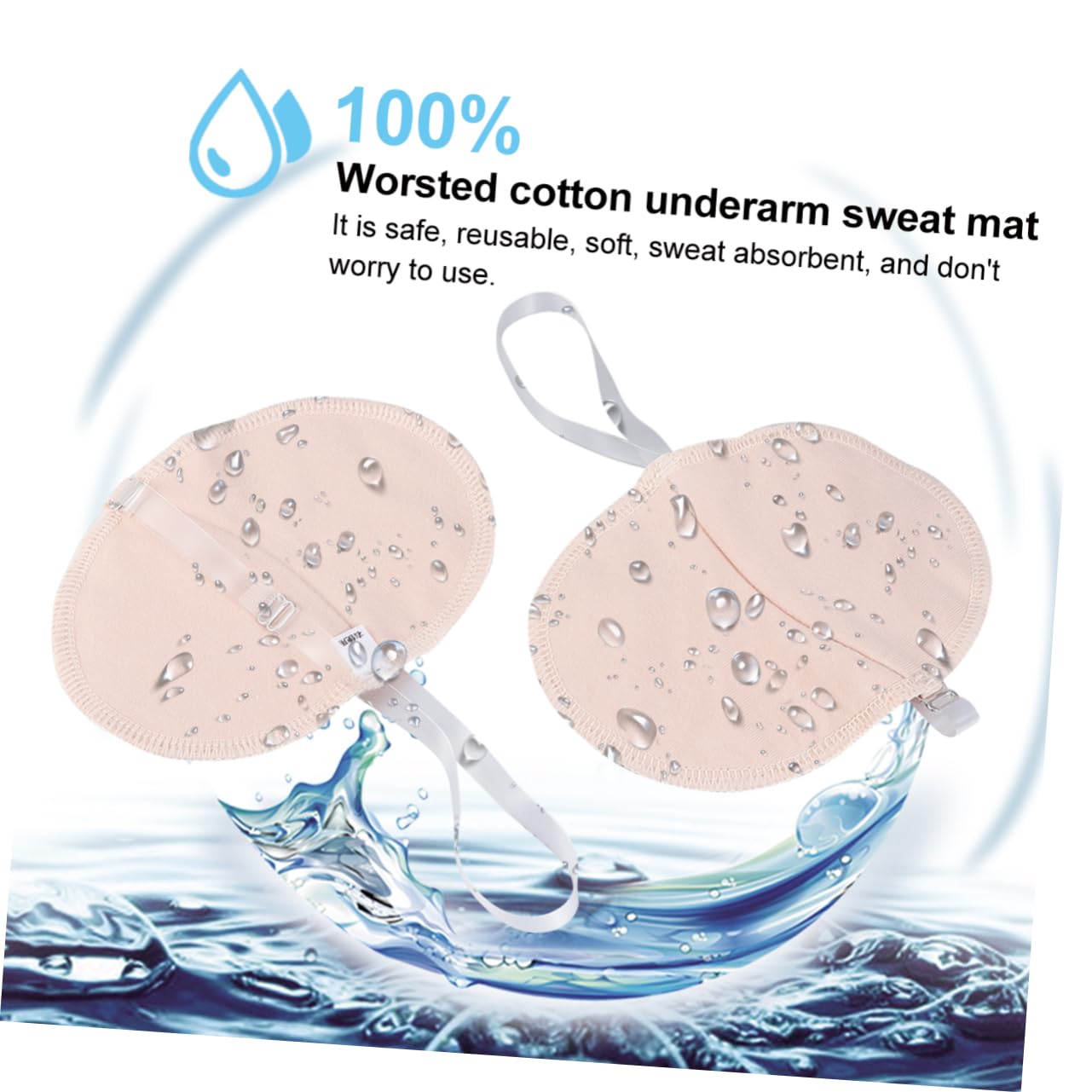 minkissy 2pairs Sweat Pads for Men Women Underarm Pads Reusable Armpit Mats Stop Perspiration