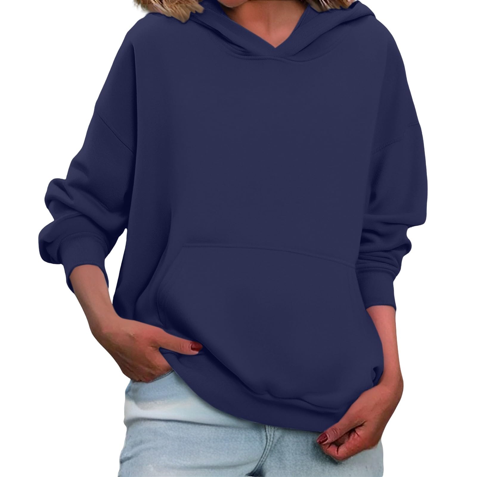 Hoodie Oversize - Sudadera con capucha para mujer, talla grande