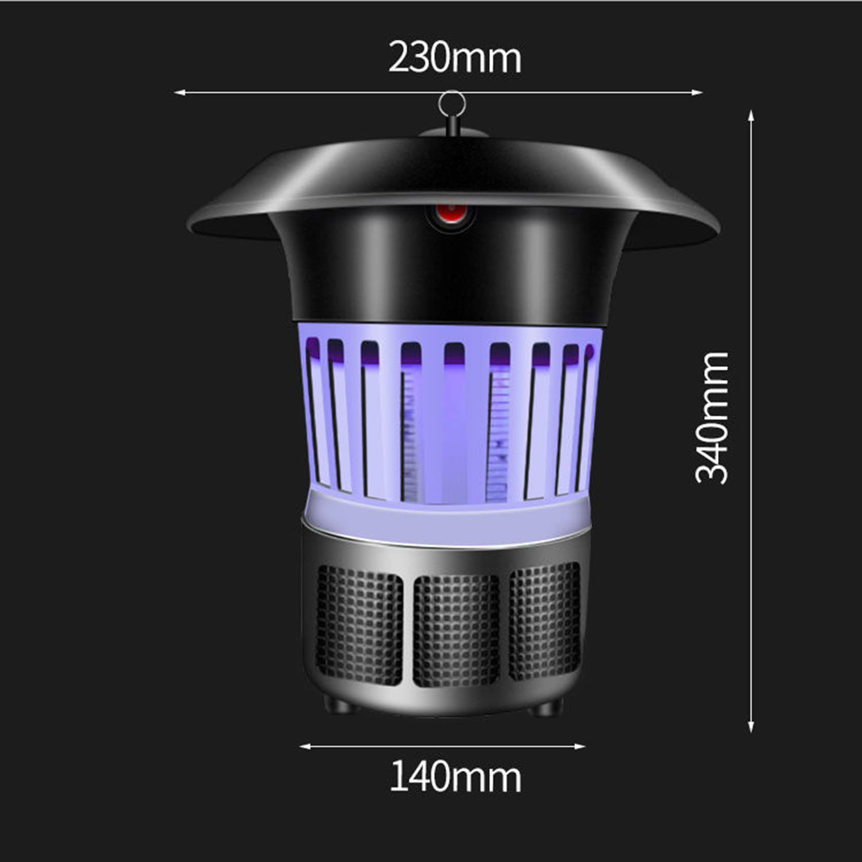 Lampada antizanzare, Zapper solare antizanzare portatile Antizanzare impermeabile, ricarica USB, batteria al litio, copertura 100 m2 per camera da letto, casa, cortile, giardino, interno ed esterno,