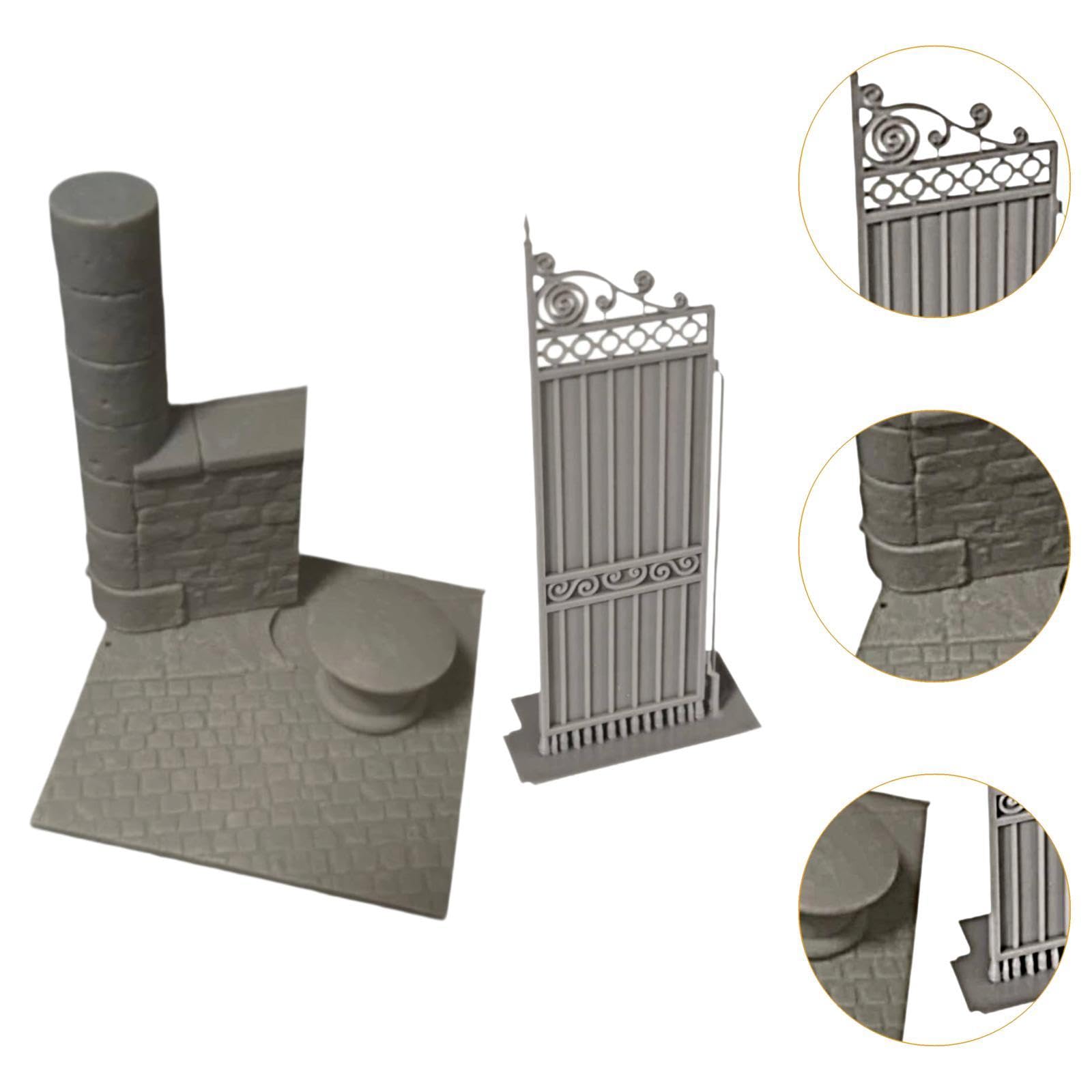 Modello di Cancello E Muro Fai-da-Te in 1/35 per Modellismo Edile, Scenari Fai-da-Te E Decorazione di Tavoli da Gioco con La Sabbia.