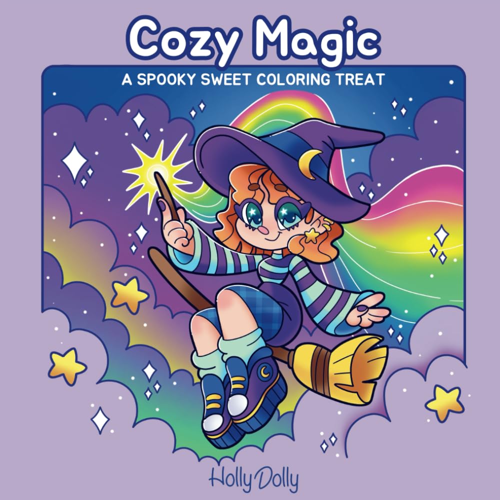 Cozy Magic: A Spooky Sweet Coloring Treat