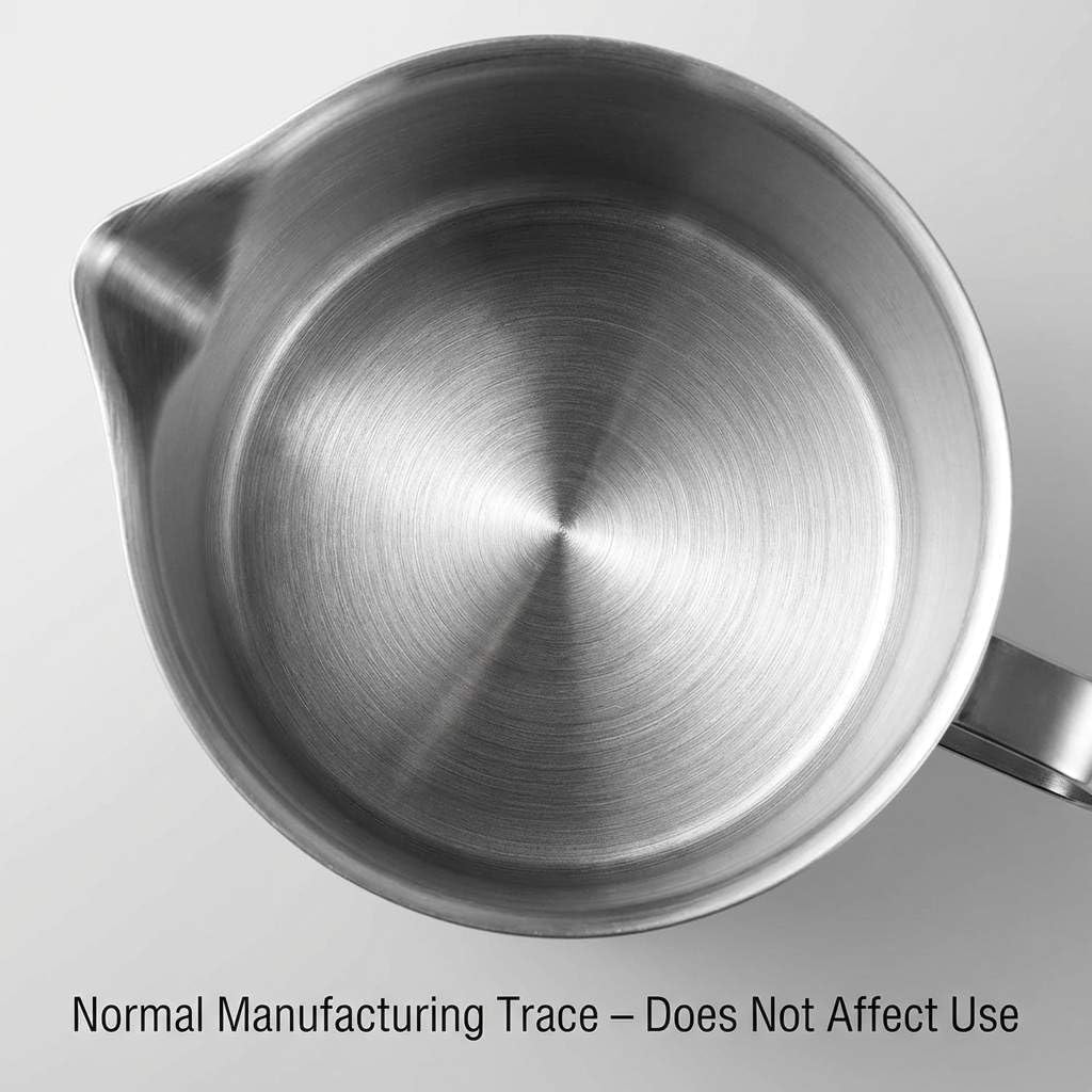 QWORK Large 70 oz Stainless Steel Measuring Cup with Removable Lid – Extra Capacity Marked Pitcher for Kitchen, Coffee & Bar Use