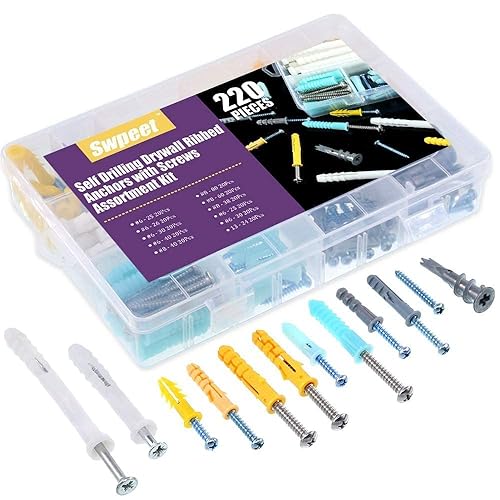 Miniatura 4 de Swpeet Kit de tuercas de mariposa con kit de achors huecos para paneles de yeso