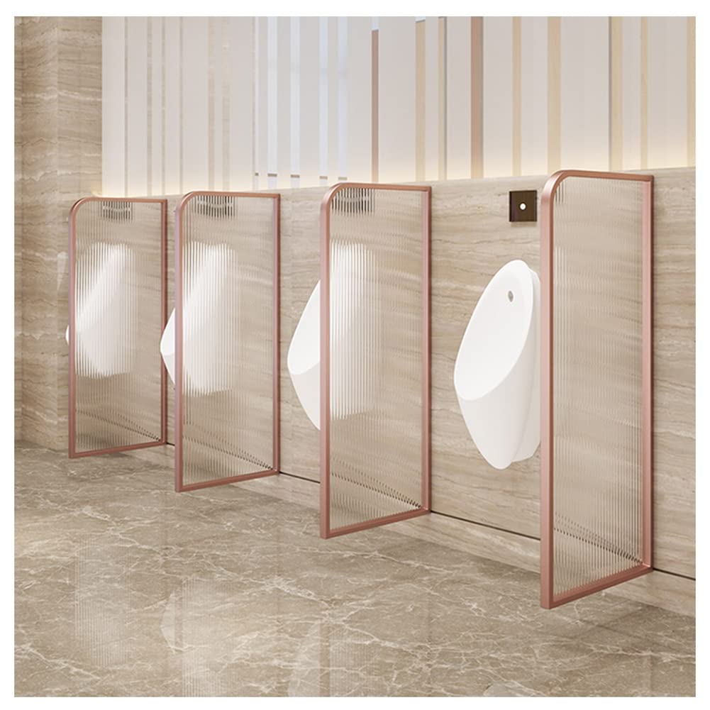 GJZQDKX Urinal Divider Privacy Screen,Wall-Mounted Urinal Partition Privacy Screen Panel - Rose Gold Urinal Divider for Public Restrooms, Hotels, Shopping Malls - Size 40x120cm, Durable & Stylish