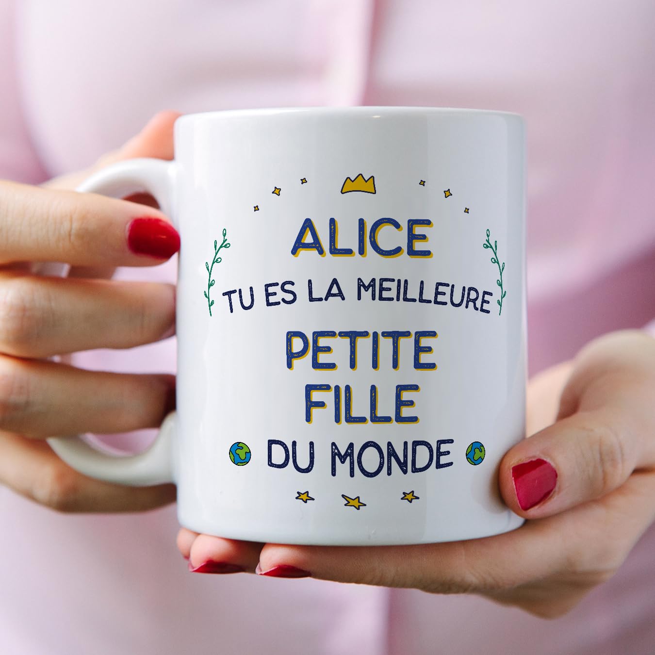 Mugffins Tazza Personalizzata In Ceramica Per NIPOTINA – 350 Ml – Scritta "You Are World's Best" In Inglese – Idea Regalo - 3