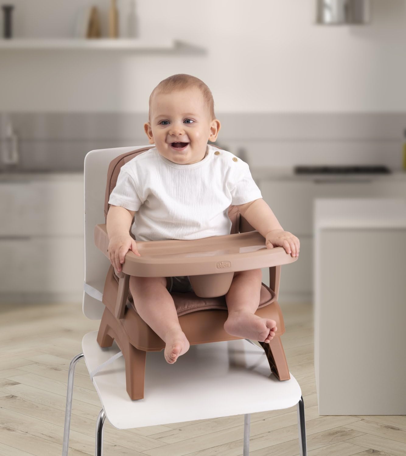 Chicco Bento Rehausseur de Chaise pour Enfants, 6-36 Mois, Siège Repas Rehausseur de Table, Portable, Hauteur Réglable, Plateau Amovible, Fermeture Compacte, Coussin Doux Amovible, Lavable en Machine