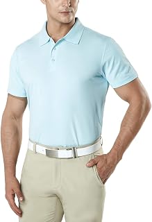 TSLA Men's Short Sleeve Polo Shirts, Regular fit Quick Dry Golf Shirts, Sports Performance Dri Flex Tech Solid Top Shirts