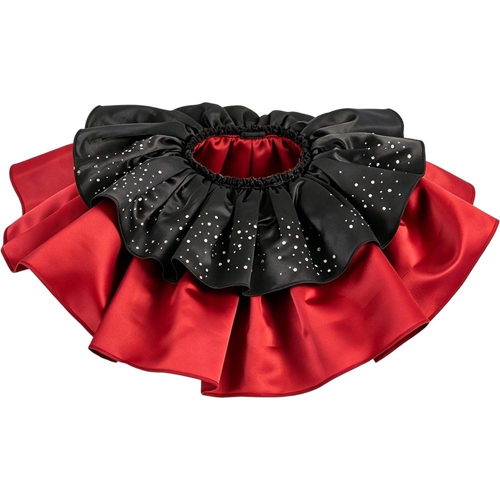 Sslvya Victorian Ruffle Collar Renaissance Ruffled Clown Collar Layered Neck Ruff Detachable for Victorian Costume Fancy Dress