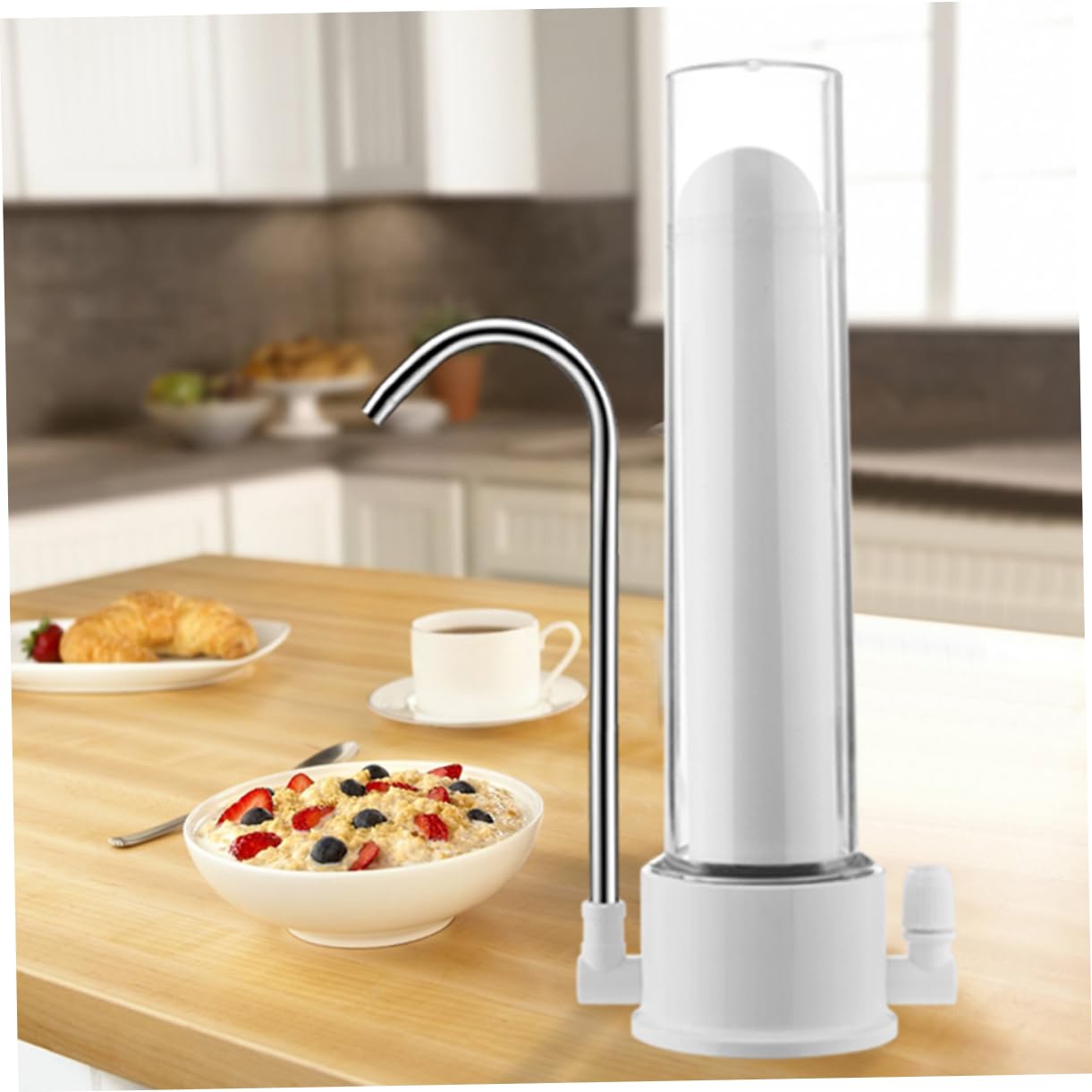 Purificador de Agua para Grifo de Cocina, Filtración Física, Instalación Sencilla, 1 Juego de Adaptadores, para Agua Potable en Casa