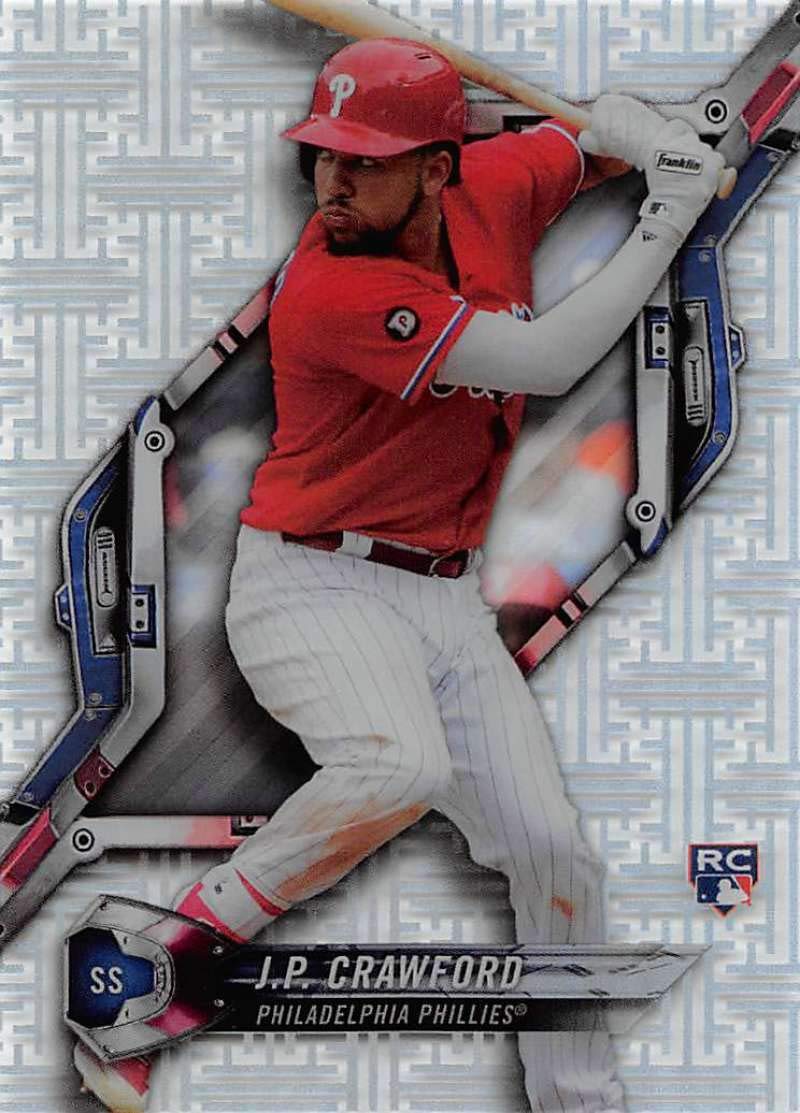 2018 Topps High Tek Pattern 4#HT-JC J.P. Crawford Philadelphia Phillies RC Rookie Card Official MLB Baseball Trading Card in Raw (NM or Better)