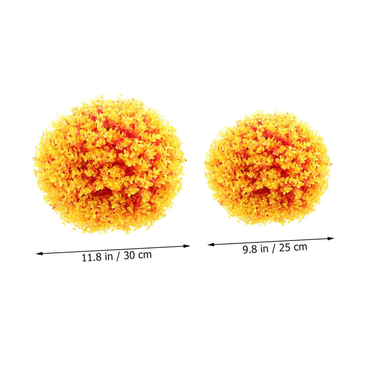 Homoyoyo 2pcs Eucalyptus Topiary Ball Decoration Realistic Faux Plant Spheres for Home Garden Party