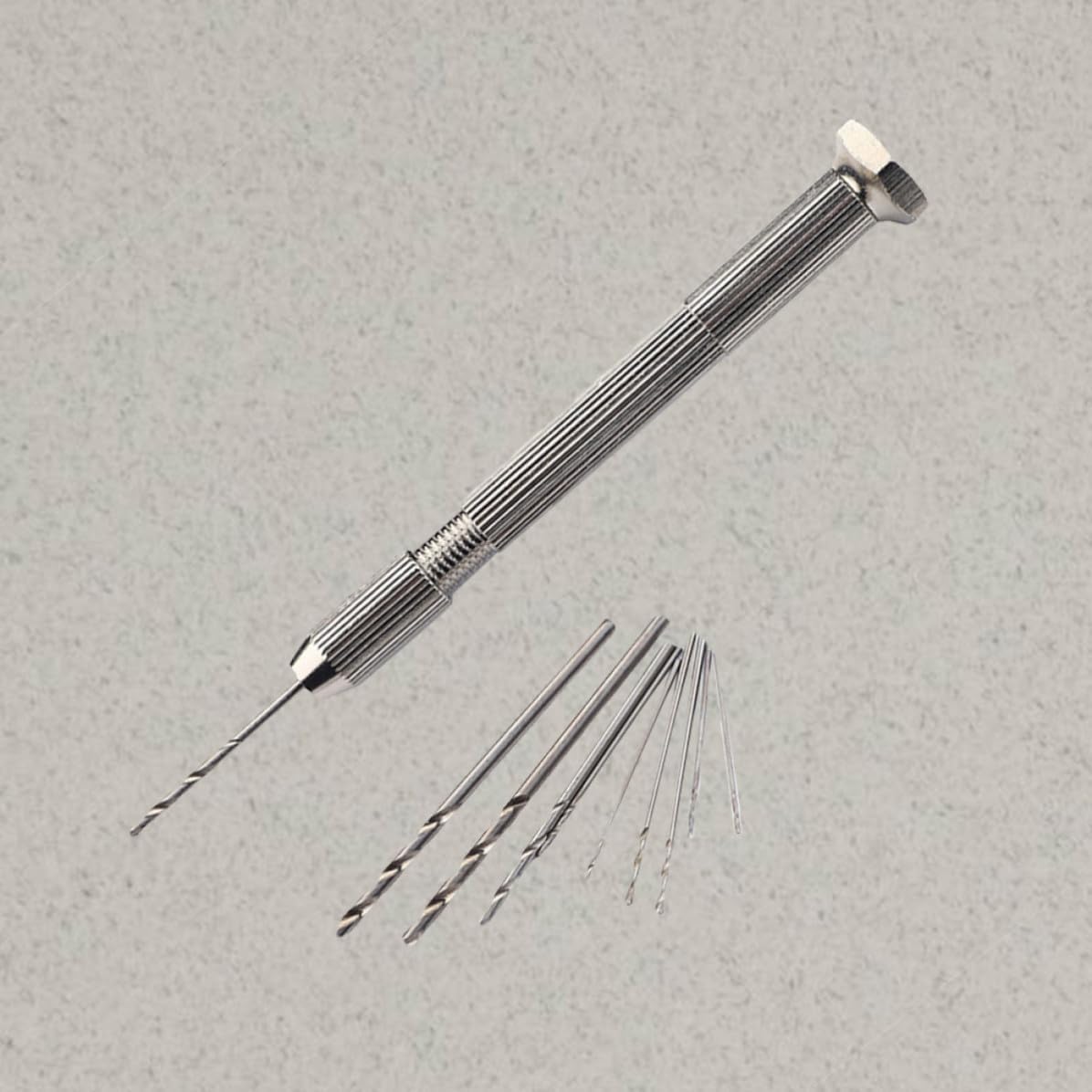 10 Pieces Twist Drill Bit Set with Pin Vise Hand Drill for Models