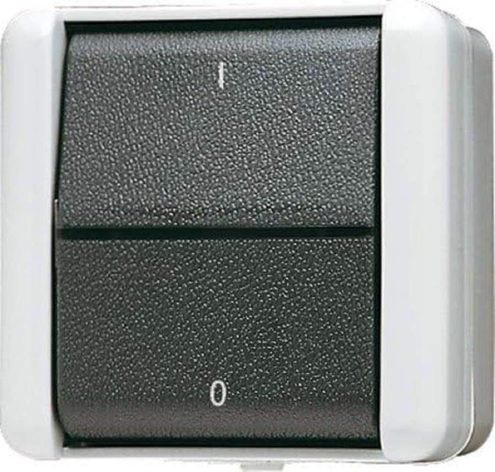 Jung interrupteur simple AP 802 W dans votre atelier ou buanderie pour un accès facile