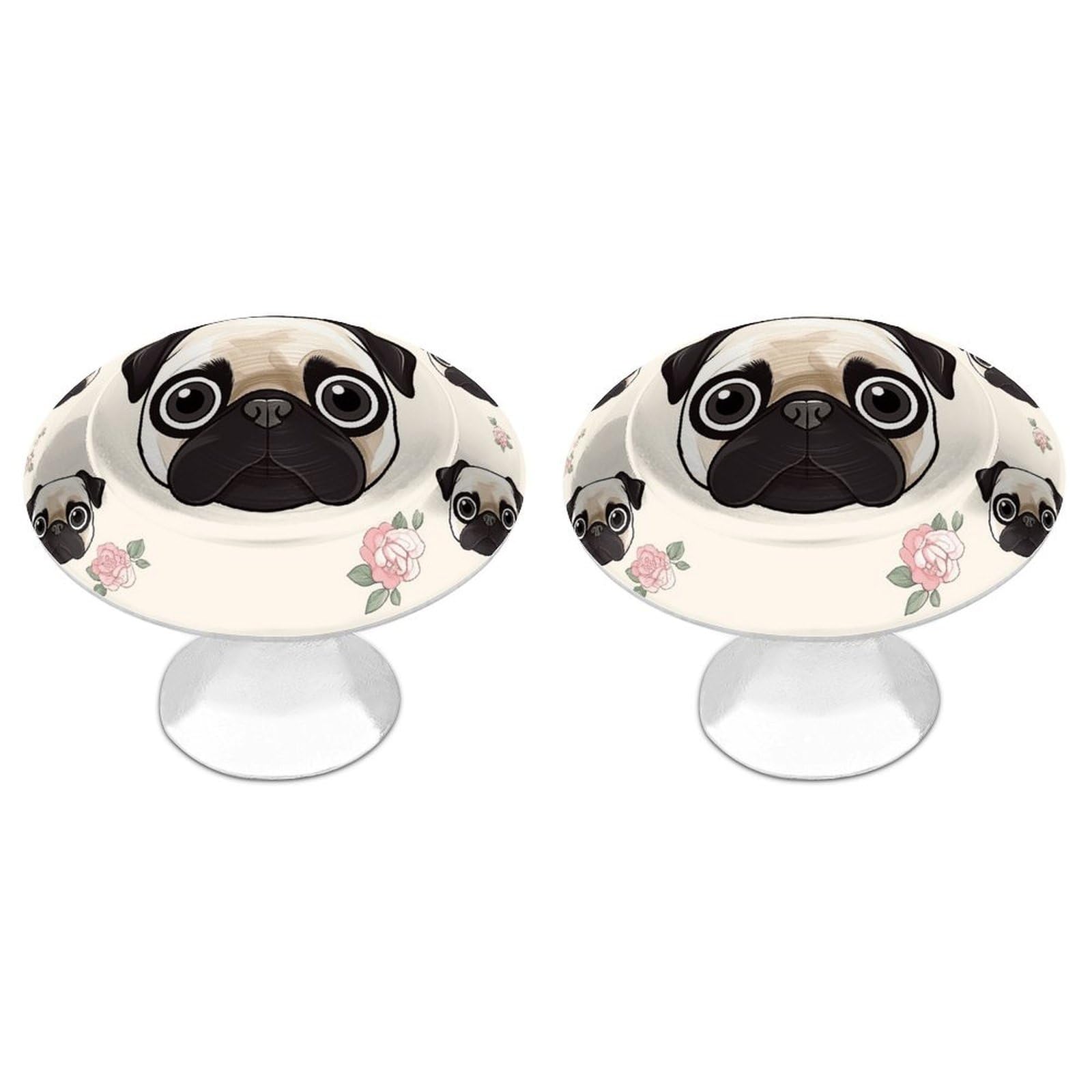 FekiLoot Line Pug Cabinet Knob Kitchen Drawer Knob Stainless Steel Round Drawer Pulls Modern Cabinet Hardware Vintage Dresser Drawer for Kitchen Bathroom Closet Dresser Cabinets