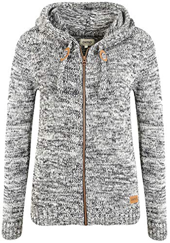 Oxmo Philadelphia Women's Jumper Hoodie Chunky Knit Pullover with Hood, Size:XS, Colour:Insignia B (791991)