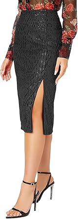 Expresso mini rok met pailletten donkerrood