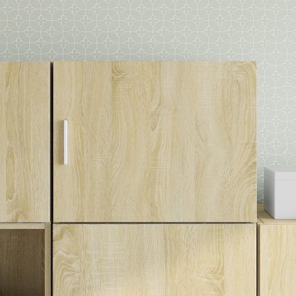 vidaXL Armario de Pared Madera ingeniería Roble Sonoma 50x42,5x40 cm, Armario de Almacenamiento, Armario de Pared Colgante, Armario de Almacenamiento Flotante