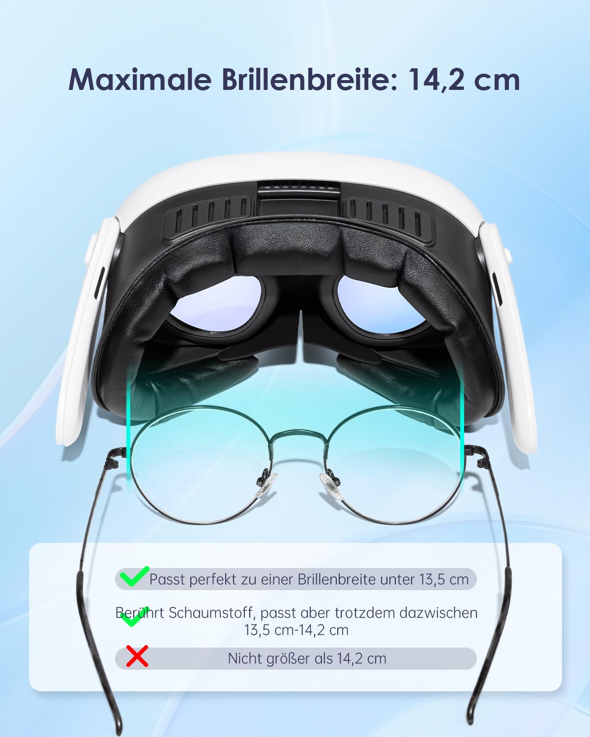 vr Gesichtspolster kompatibel für Quest 3 Gesichtsschnittstelle Zwei Schaumstoff ersatzteile mit Linsenschutz für Quest 3 Gesichtspolster