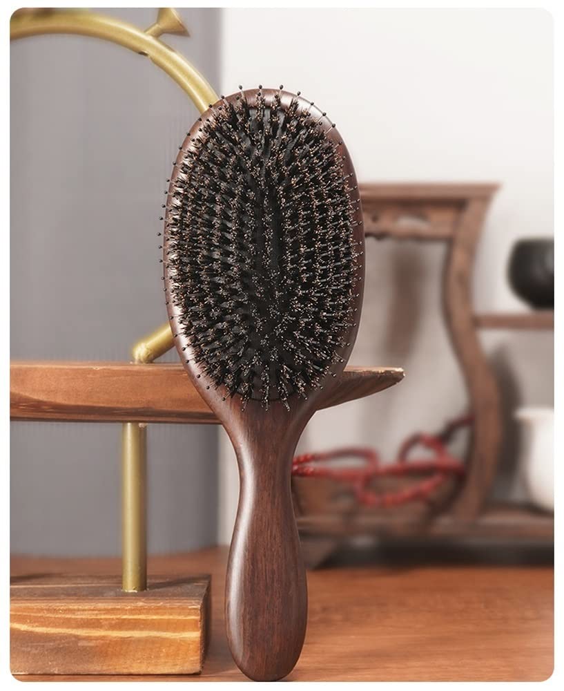 Cepillo de pelo, cepillo de cerdas de jabalí y nailon for cabello húmedo/seco, alisado, masaje, desenredado, cepillos de pelo de cerdas de jabalí for mujeres, hombres, niños, cepillo diario for mejora