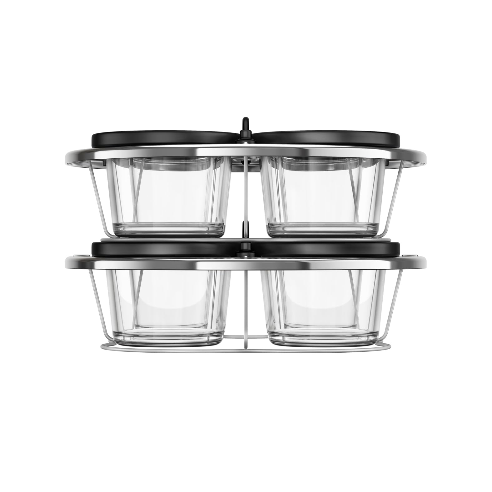 Moulinex Kit de 8 verrines superposables, Cookeo, Couvercles, Entrées, Yaourts et desserts, XA6140E0