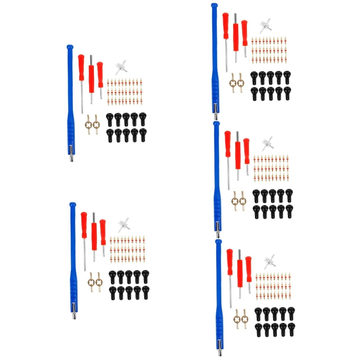 Mobestech 5ensembles Outil De Démontage Pour Valves De Pneus Kit De Réparation Pour Remplacements De Noyaux De Valve Compatible Avec Voitures Et