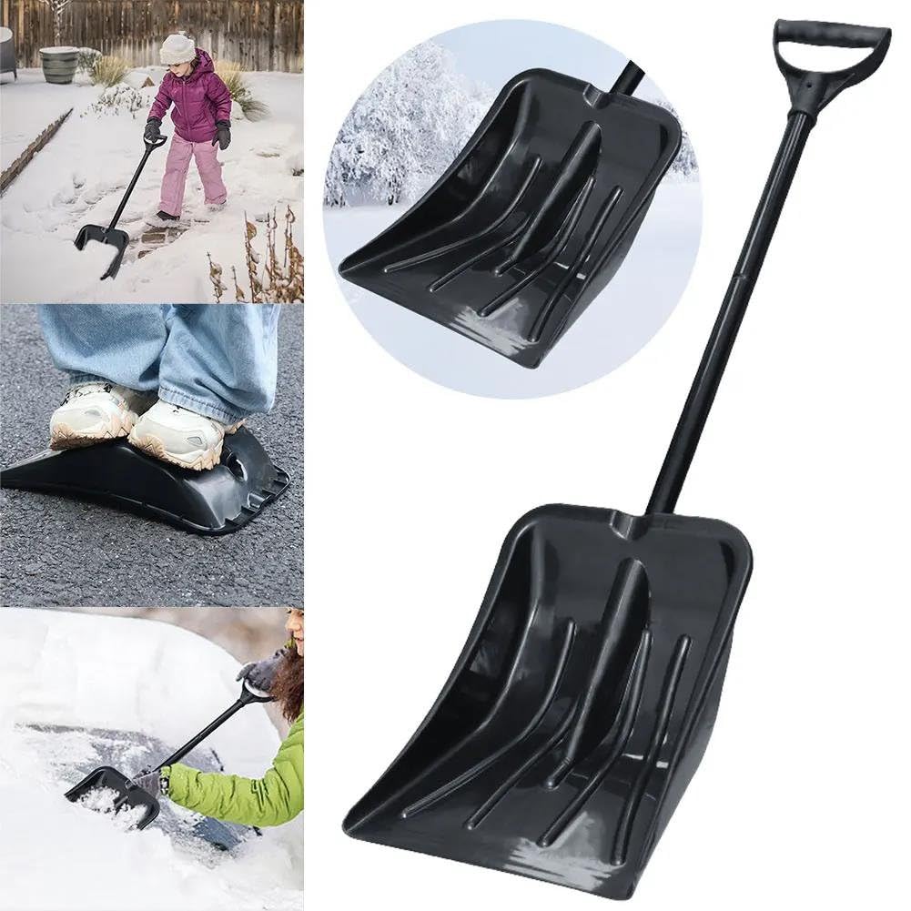 Rascador de hielo para coche Pala Nieve Mango Herramienta Quitanieves Invierno Aleación Aluminio Pala Hielo Para Exteriores Camping Jardín Capacidad Herramientas Supervivencia Rascadores de hielo para