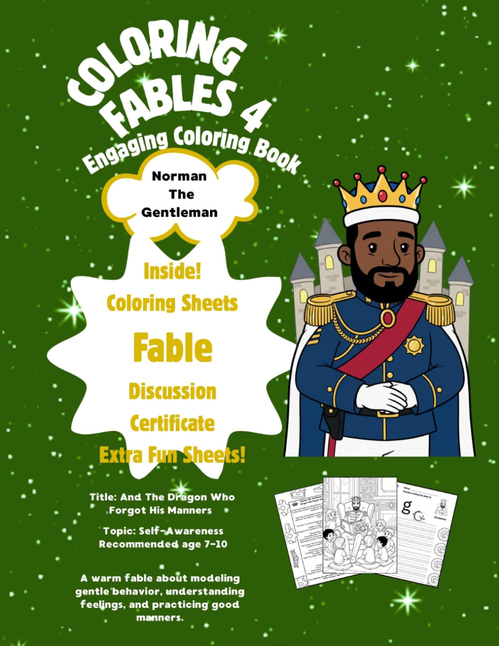 Norman the Gentleman and the Dragon who forgot his manners.: Engaging Coloring Book