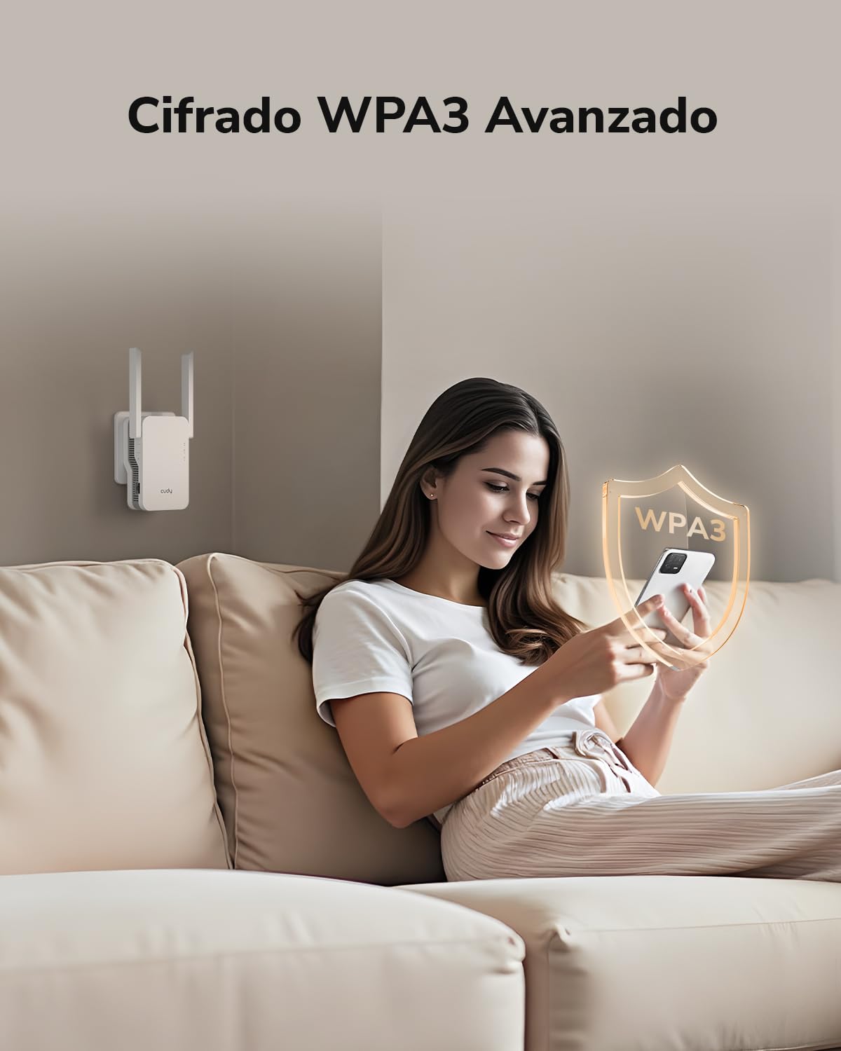 Cudy BE3600 - Amplificador de señal repetidor Wi-Fi 7 de doble banda con puerto Gigabit Ethernet, punto de acceso, configuración de aplicación, malla y soporte de aplicación, RE3600
