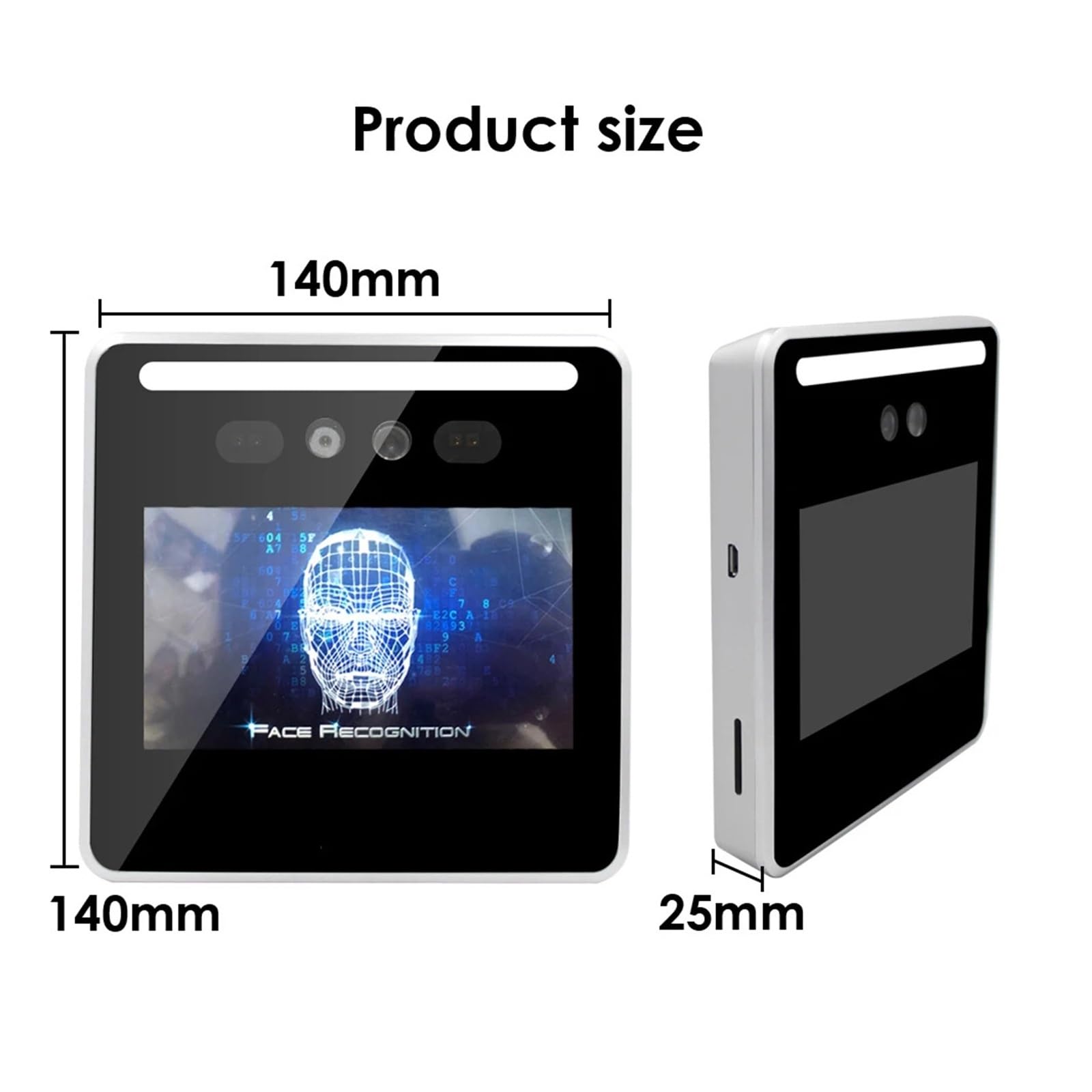 De Control Acceso con Reconocimiento Facial, Pantalla Táctil 5 Pulgadas, USB Y RFID Reloj eficiente