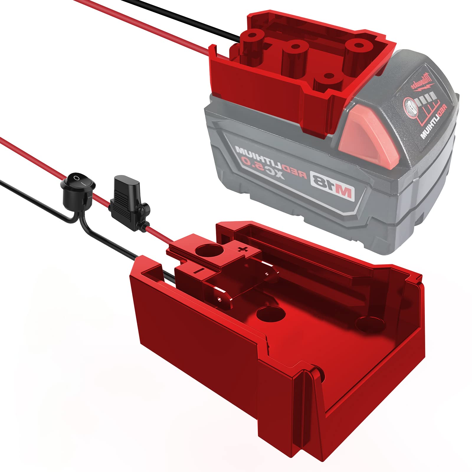 Buy Power Wheel Adapter with Fuse & Switch, Secure Battery Adapter for