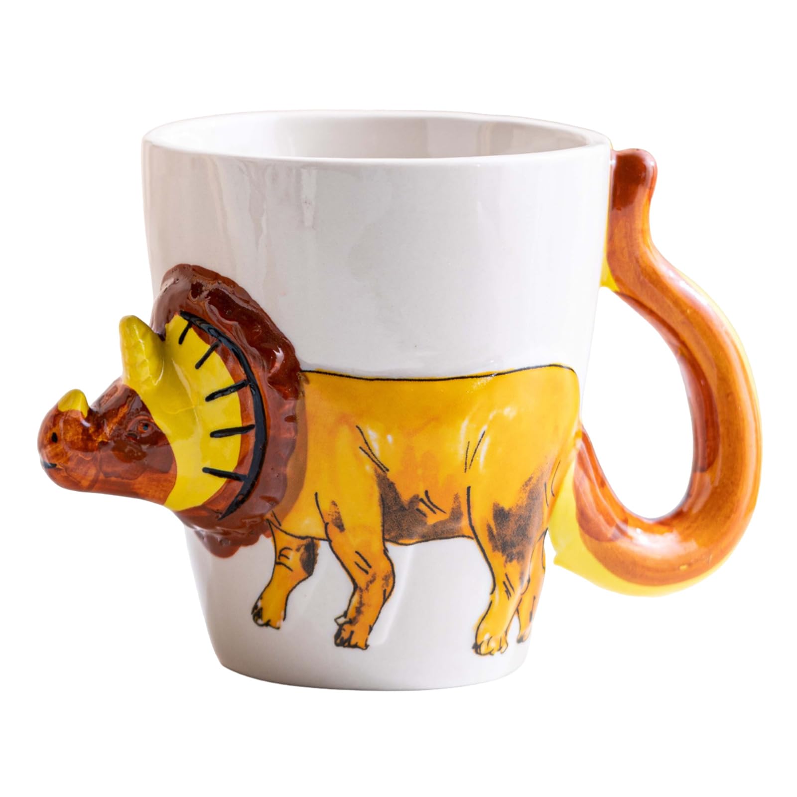 Yhplxyuus Creative 3D Animal Ceramic Mug Delicate 3D Animal Themed Mugs Hand Painted Ceramic Cup for Individualized Gift Art Designs