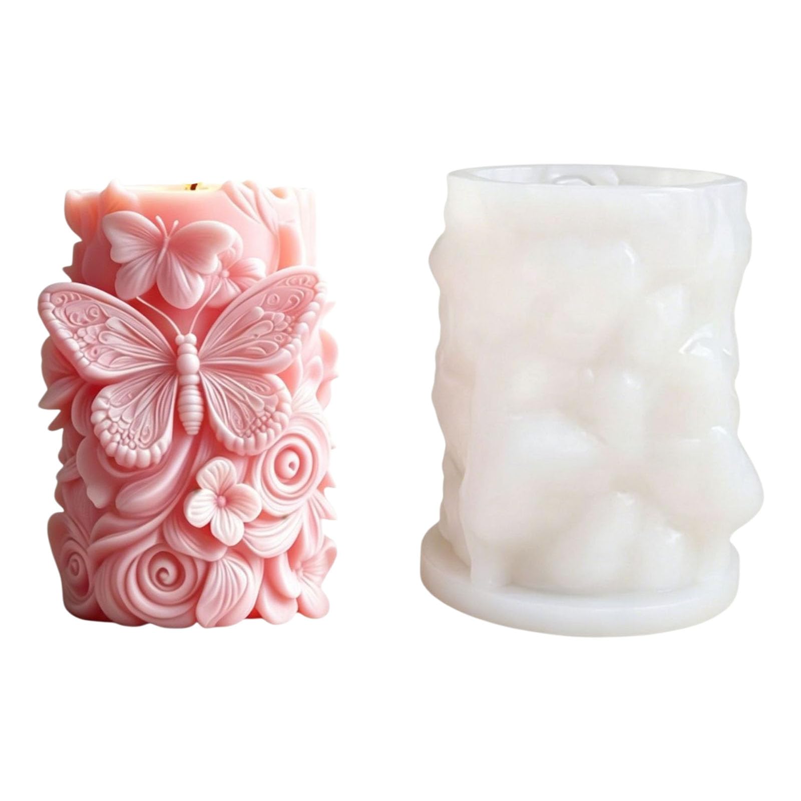 ZEPFJHE Cylinder Silicone Mold for Resin Soap Chocolate Crafting Holiday Home Deck Craft Cast
