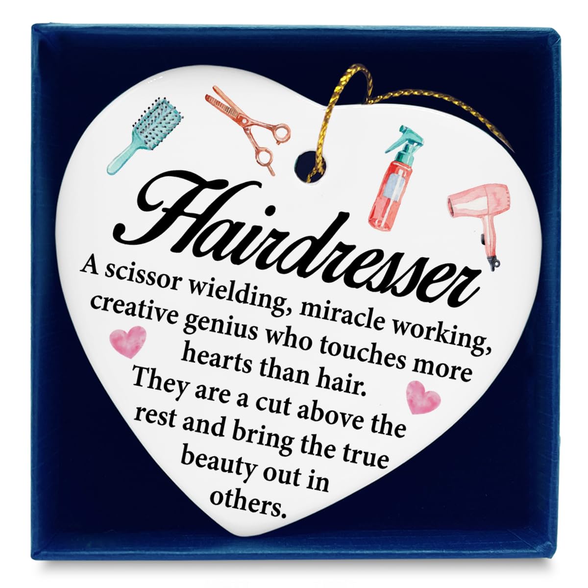 Holzschild Für Haarstylisten – Dankeschön-Geschenk, 12,7 X 12,7 Cm, Für Salon Oder Zuhause
