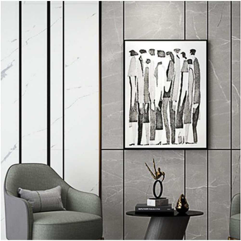 jweemax PVC Wall Border Sticker, High Gloss Floor Seam Tape, Adhesive Wall Tile, Sealant Tape Decoration, Black, 2.5cm Wide